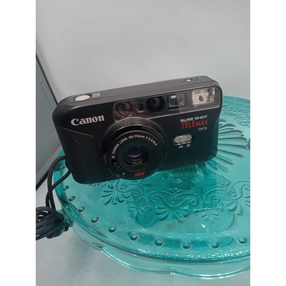 Canon Sure Shot TELEMAX Date Point & Shoot 35mm Film Camera 38/70mm Lens TESTED